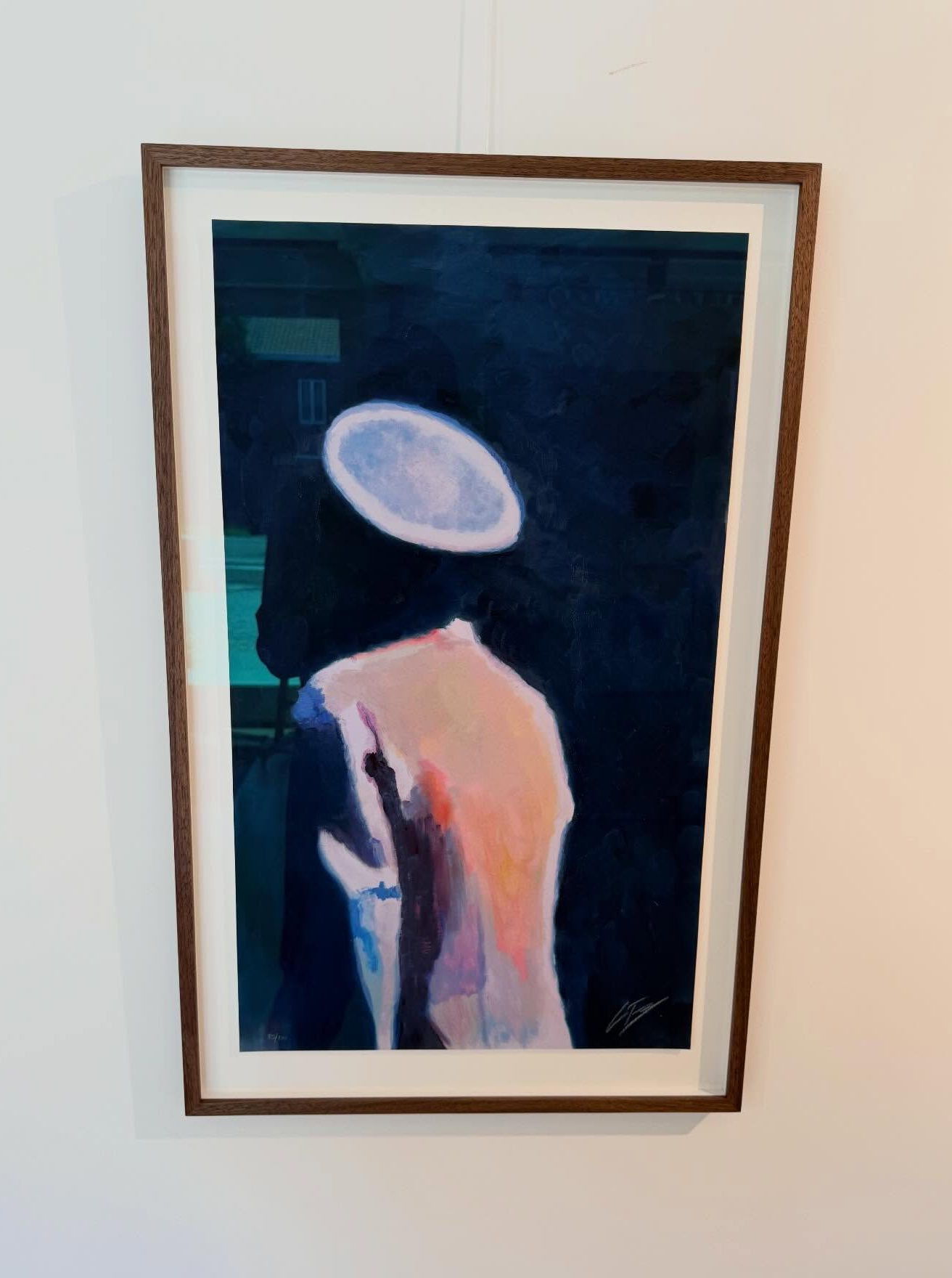 Op maat ingelijste doek van Bell Boy door Luc Tuymans